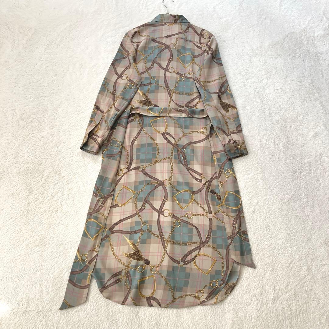 【新品タグ付】LAUREN RALPH LAUREN チェーン柄シャツワンピース