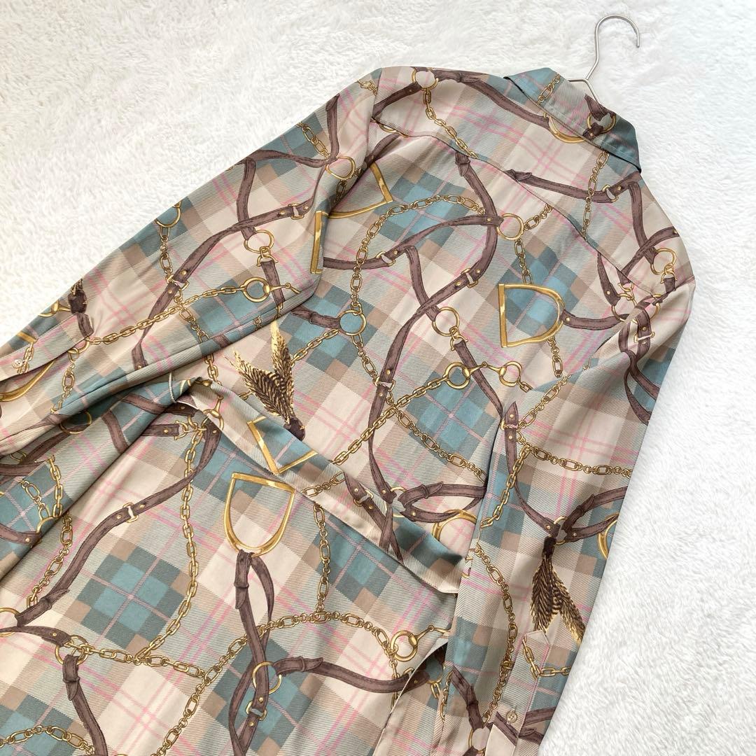 【新品タグ付】LAUREN RALPH LAUREN チェーン柄シャツワンピース