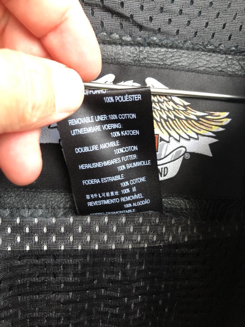新品 Harley-Davidson フード付きライダースレザージャケット L