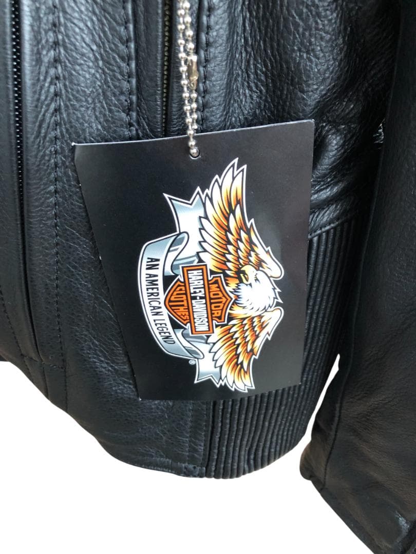 新品 Harley-Davidson フード付きライダースレザージャケット L