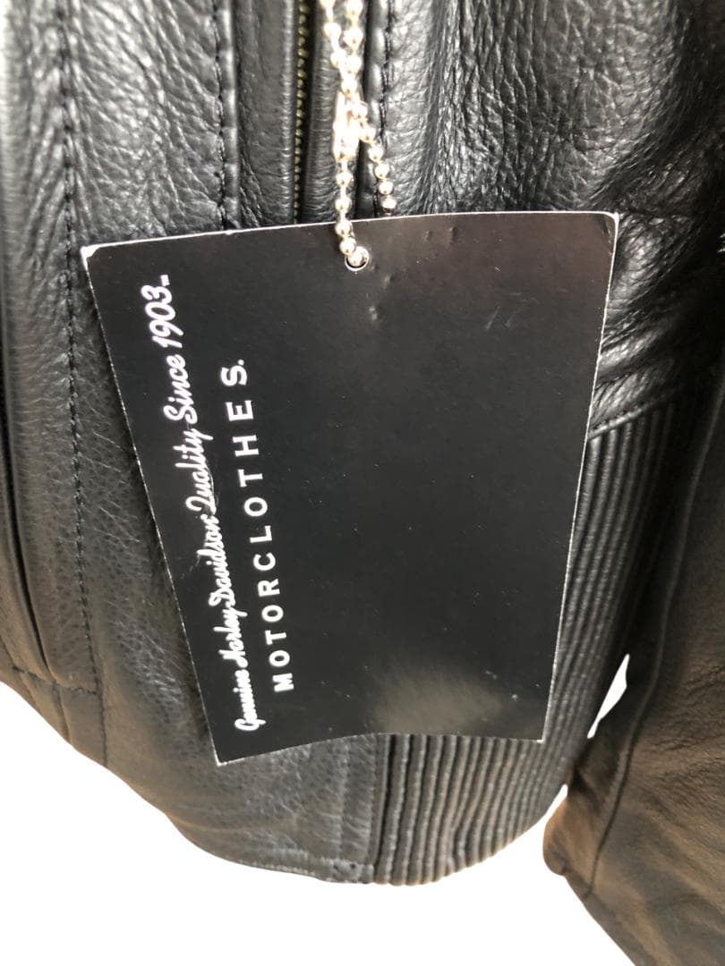 新品 Harley-Davidson フード付きライダースレザージャケット L