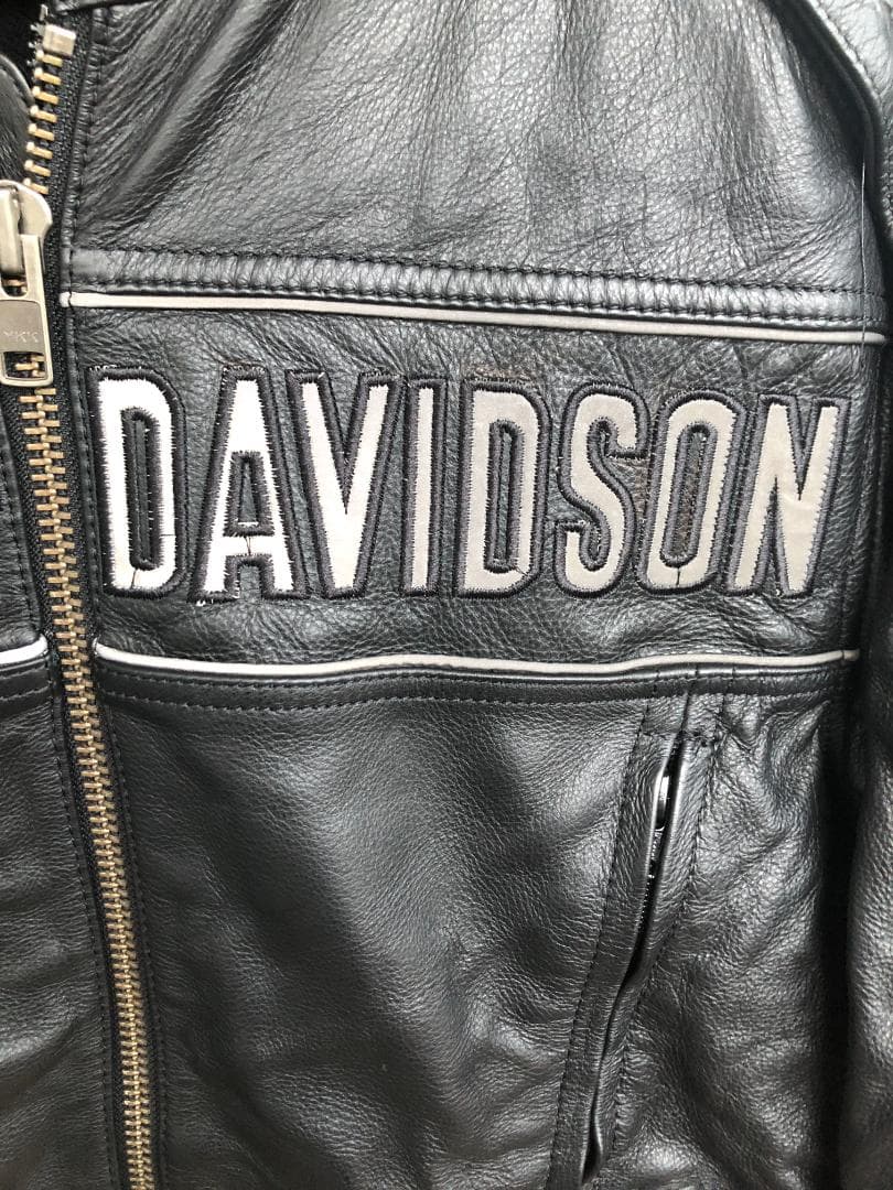 新品 Harley-Davidson フード付きライダースレザージャケット L