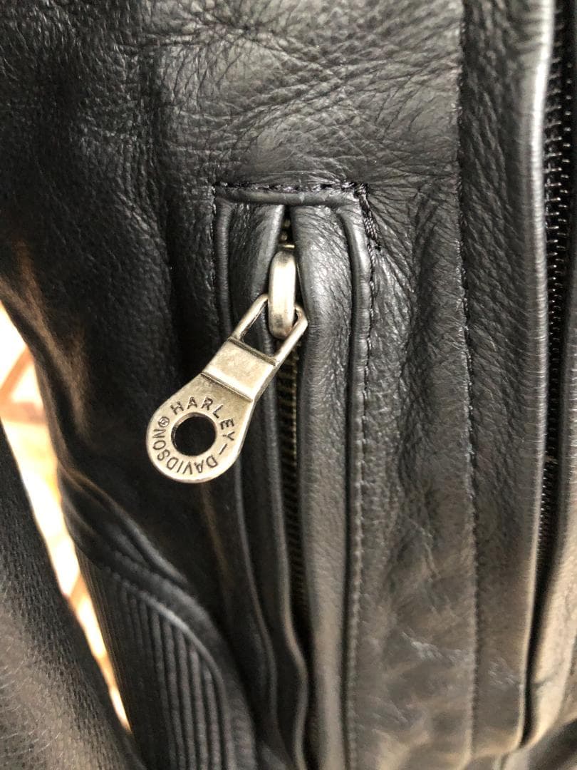 新品 Harley-Davidson フード付きライダースレザージャケット L