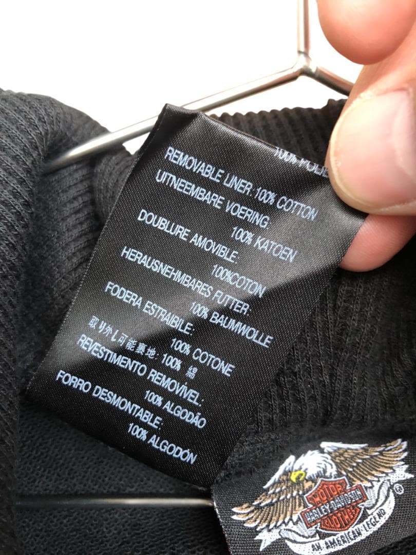新品 Harley-Davidson フード付きライダースレザージャケット L
