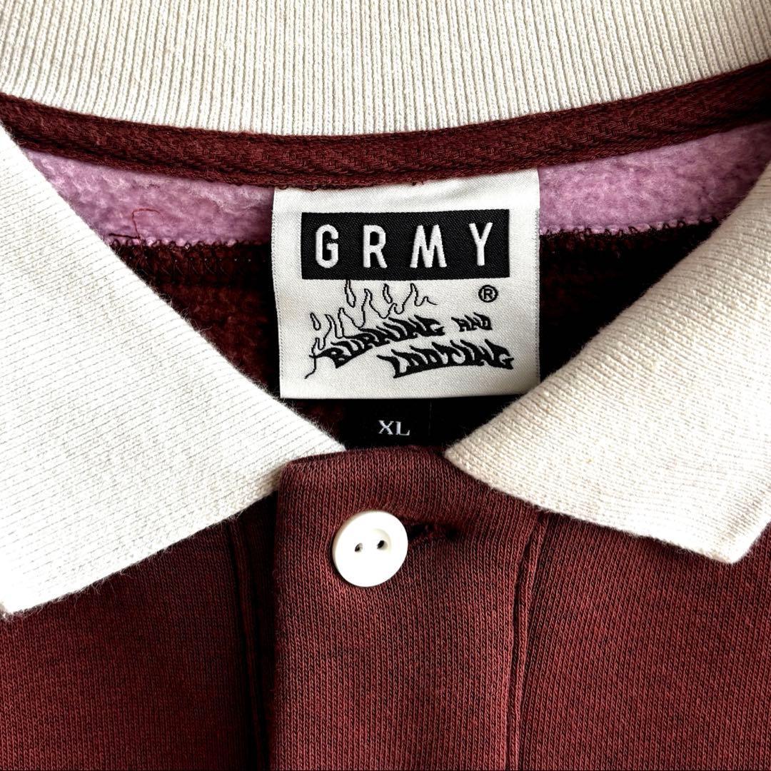 GRIMEY グライミー　ラガーシャツ　スウェット 希少　大きいサイズ　XL