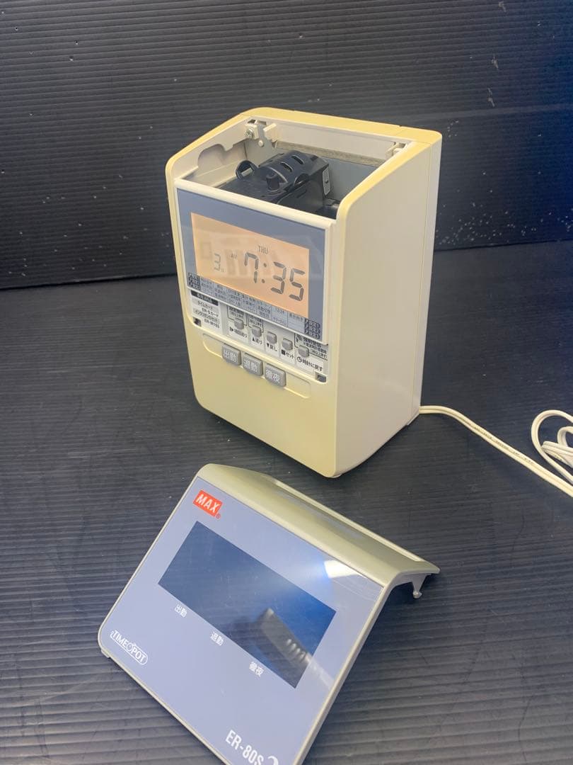 MAX　タイムレコーダー　ER80S2中古品　リボン交換済　取説コピー付