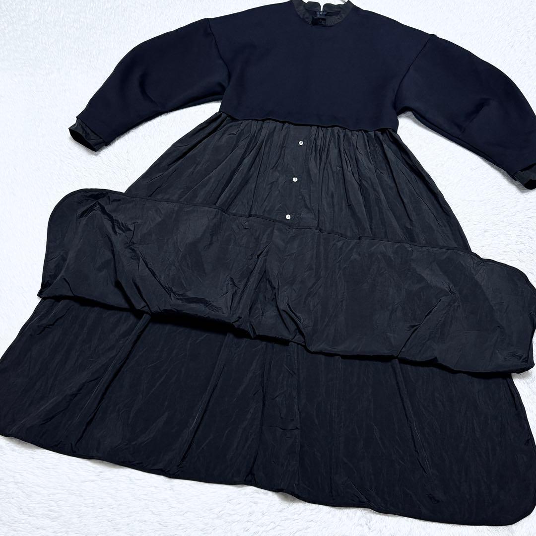 【美品】ランバンオンブルー 24aw シャツ スカート コンビ ワンピース