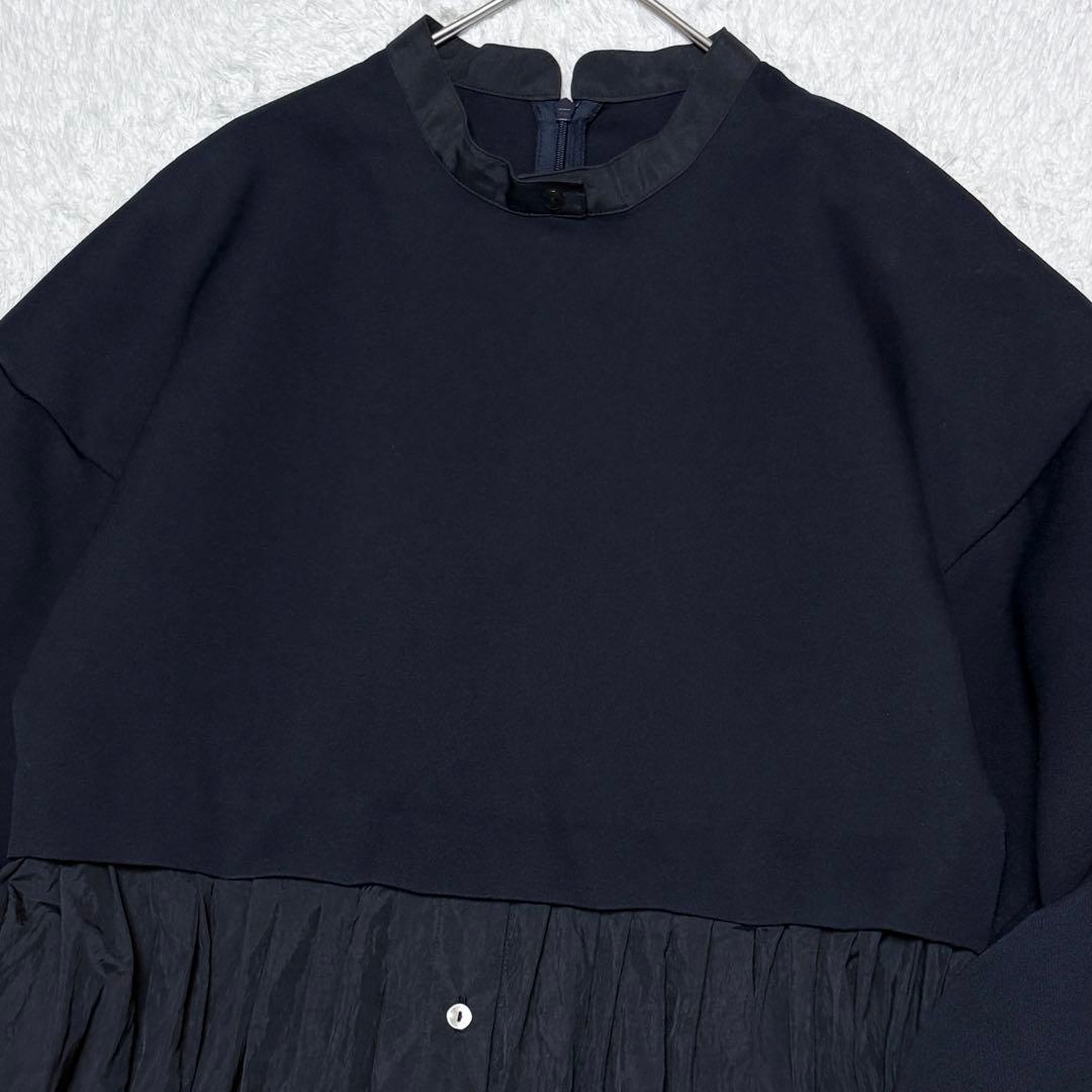 【美品】ランバンオンブルー 24aw シャツ スカート コンビ ワンピース