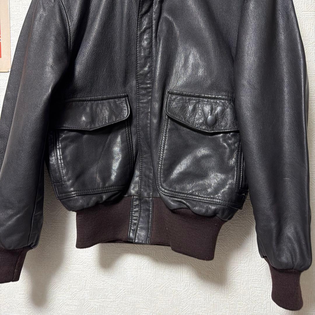 極上美品　L.L.BEAN a-2 ジャケット　ブラウン　36 ゴートレザーー