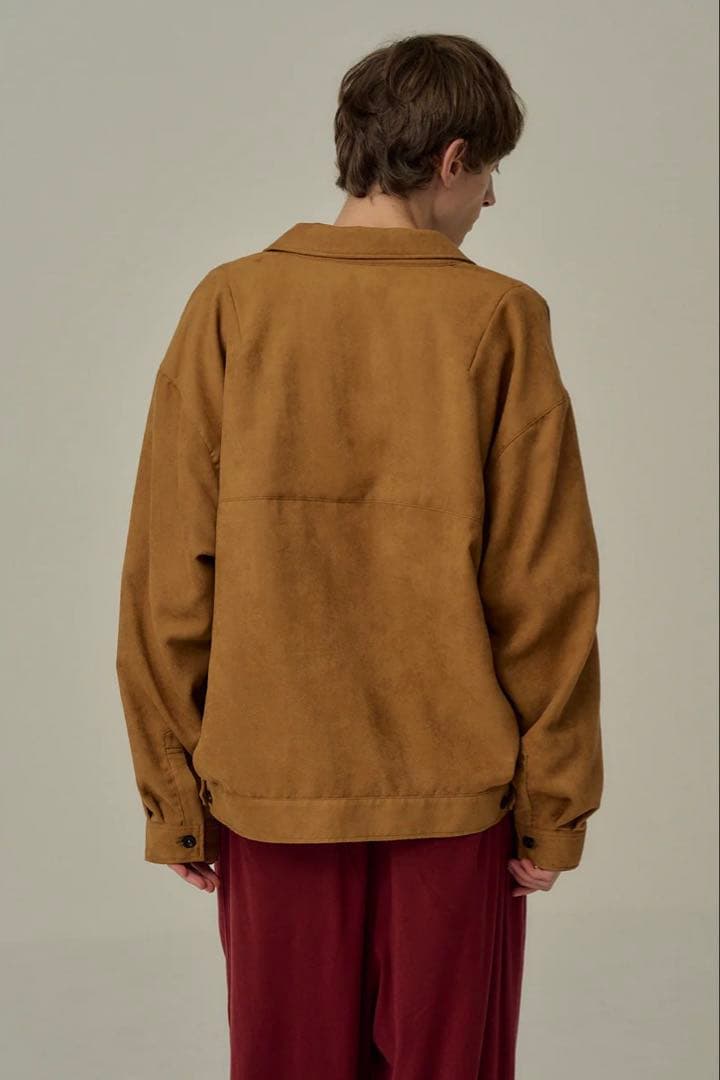 ジャケット・アウター VEGAN SUEDE WORK SHIRT BLOUSON(BROWN)