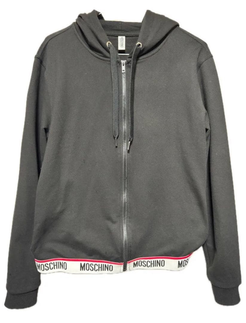 MOSCHINO モスキーノ　パーカー　スウェット　ブラック　UNDER 黒