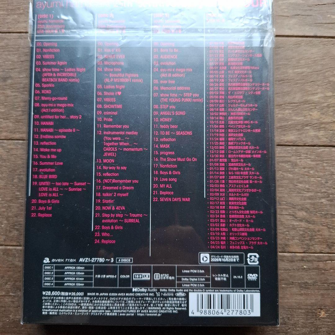 浜崎あゆみ　25AnniversaryLive　DVD