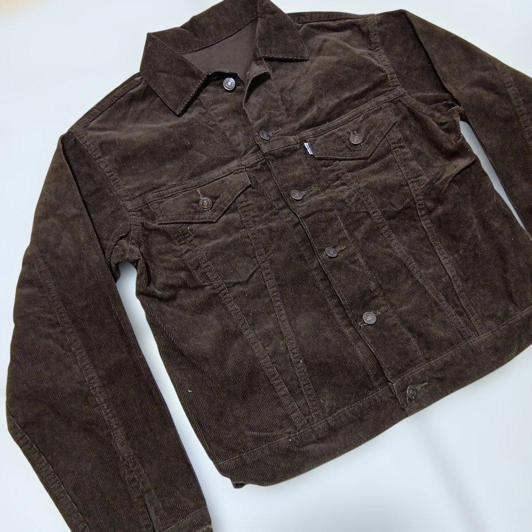 ●形が抜群に良い！USA製★茶★リーバイス★Levis★コーデュロイジャケット