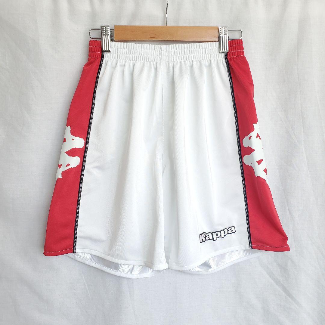 ｋａｐｐａ カッパ　ハーフパンツ　ラインパンツ　サッカー 赤 白 ウェア 短パン