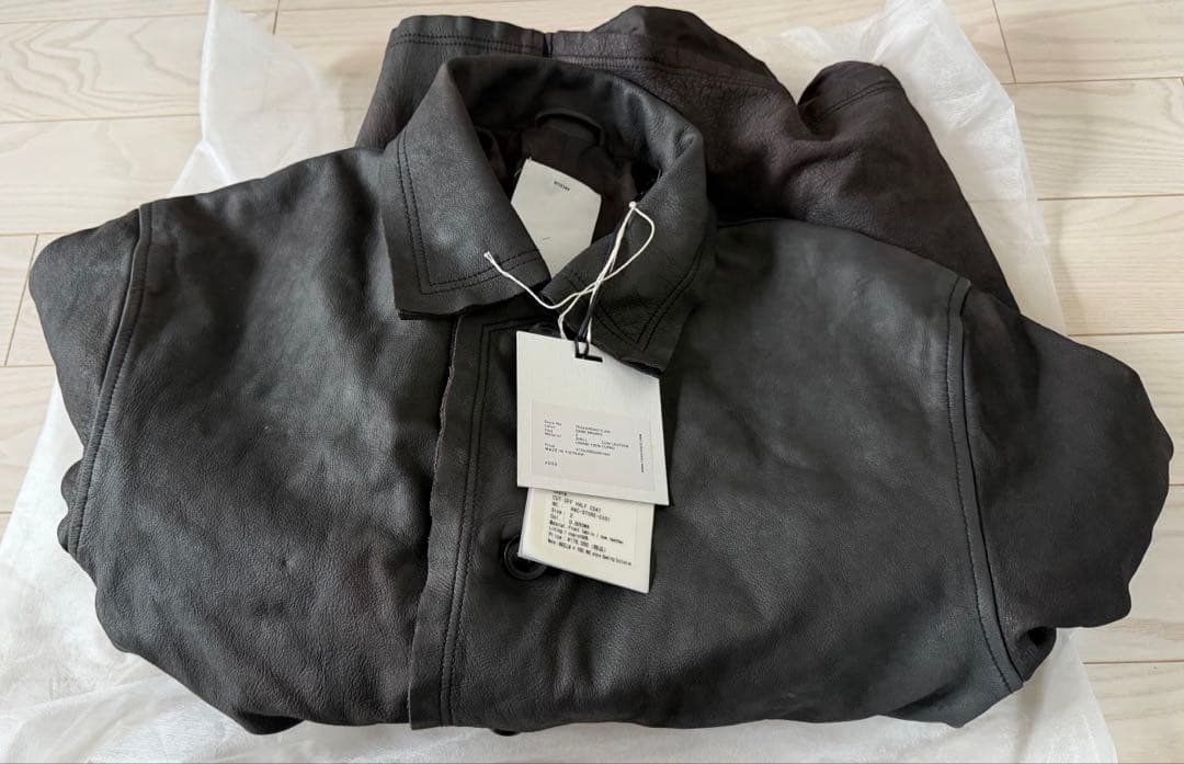 ANCELLM × YOKE LEATHER CUT OFF HALF COAT