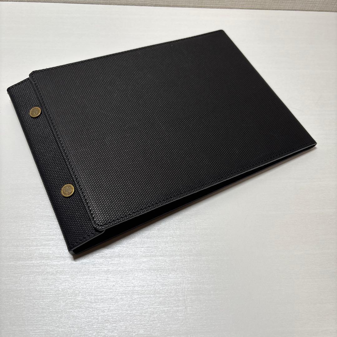 k*u様 オールレザー スナップパッド A5 クロスグレインレザー Black