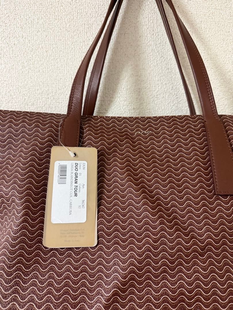 ザネラートトートバッグ ポーチ付き　赤茶