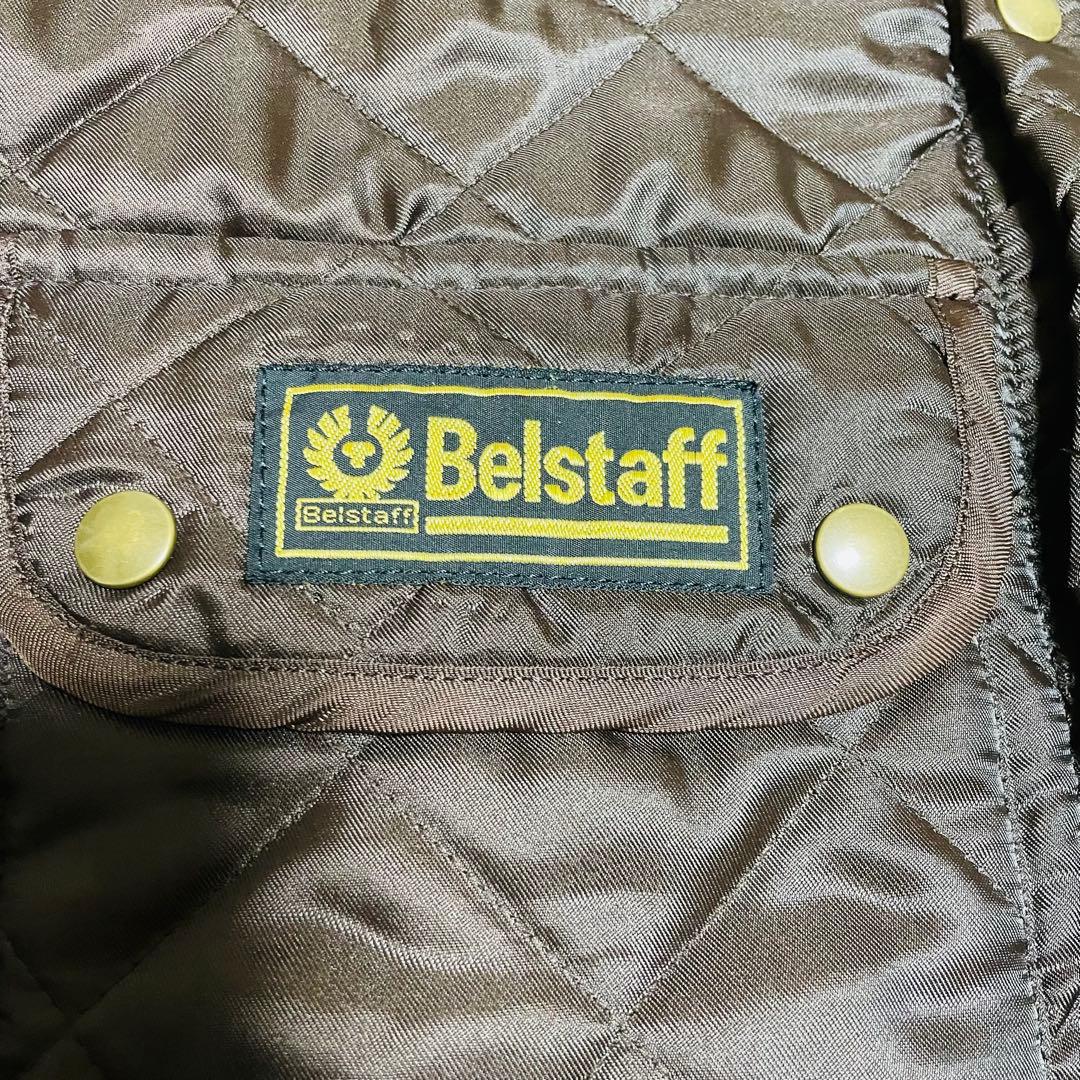 00s ベルスタッフ　belstaff キルティングベスト イタリア製　ブラウン
