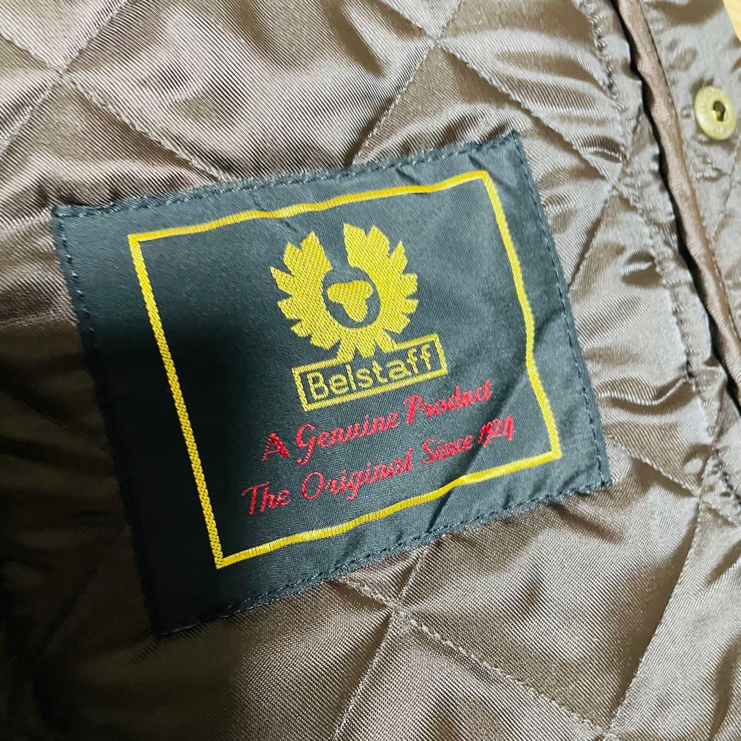 00s ベルスタッフ　belstaff キルティングベスト イタリア製　ブラウン