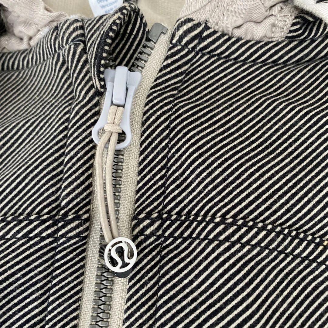 lululemon ルルレモン　 ジャケット ストライプ柄フード付きパーカー