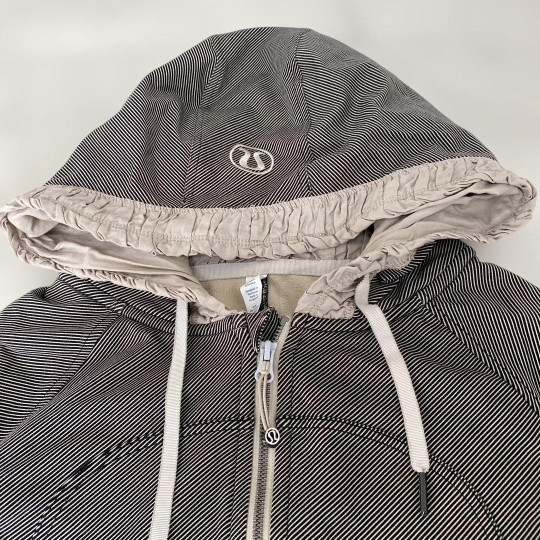 lululemon ルルレモン　 ジャケット ストライプ柄フード付きパーカー