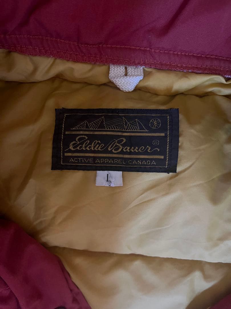 80s 90s Eddie Bauer ダウンベスト 黒タグ Large