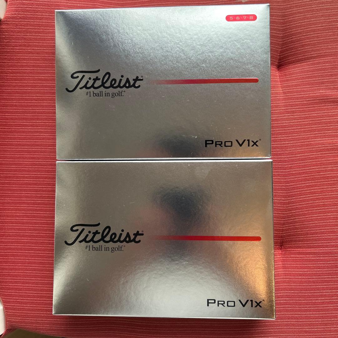 新品 未使用 タイトリストボール 2ダース プロV1X ロー＆ハイナンバー