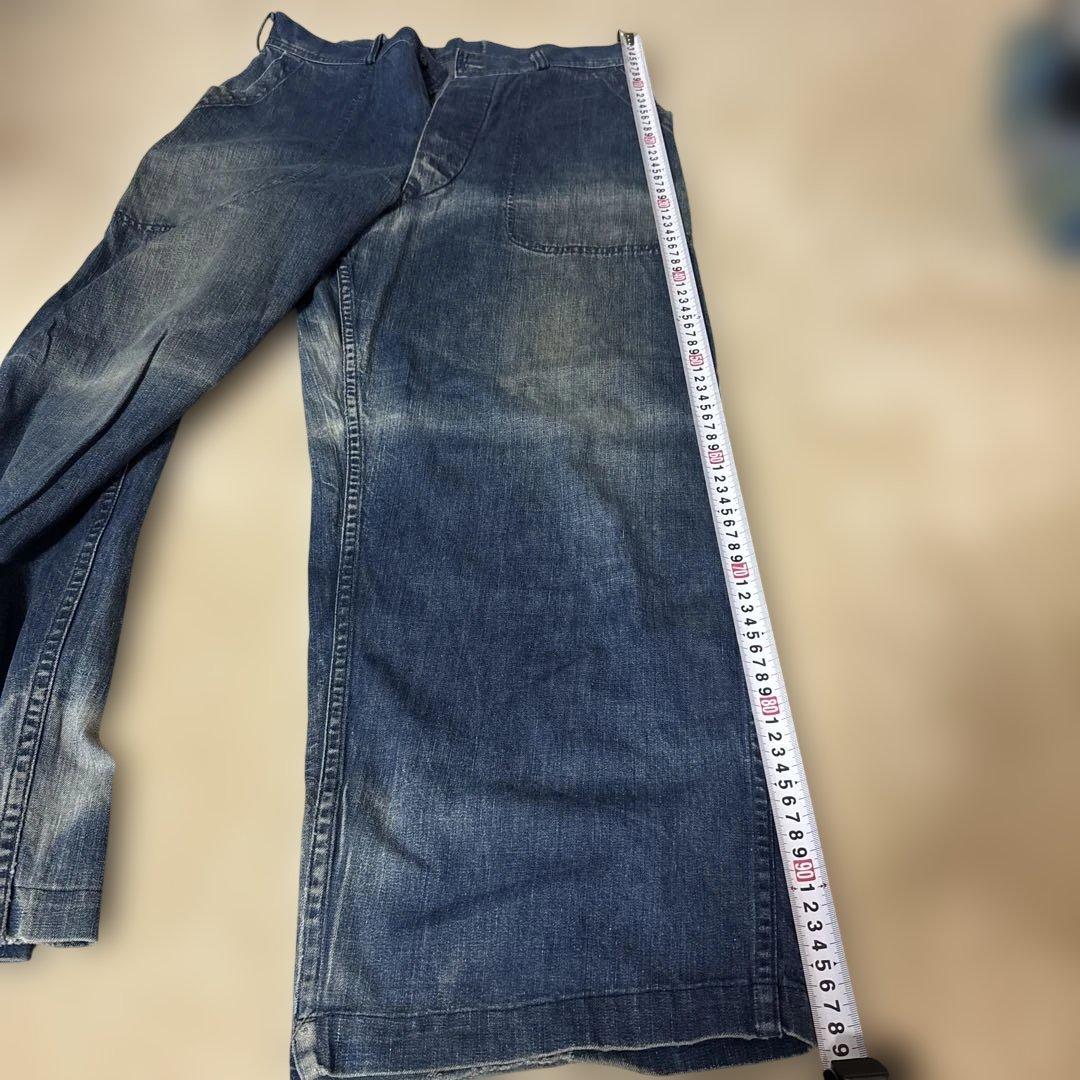 VINTAGE NAVYベイカーワークパンツ フロントボタン式 40~50年代