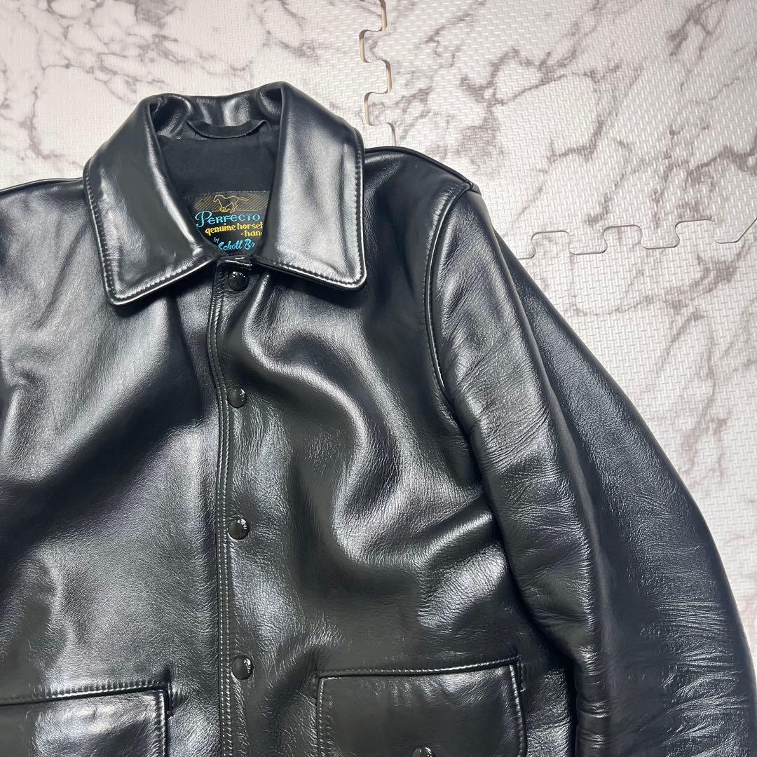 ハ*チ様 極美品✨ 【米国製】schott ホースハイド 馬革　レザージャケット