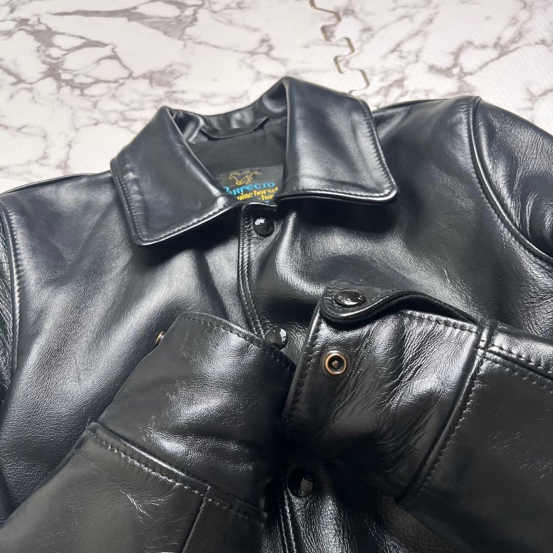 ハ*チ様 極美品✨ 【米国製】schott ホースハイド 馬革　レザージャケット