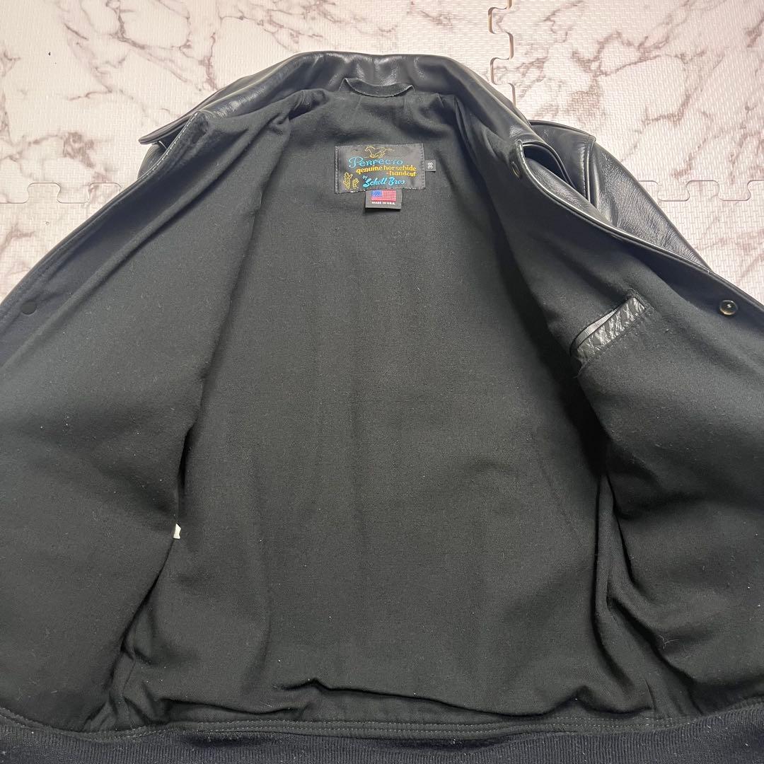ハ*チ様 極美品✨ 【米国製】schott ホースハイド 馬革　レザージャケット