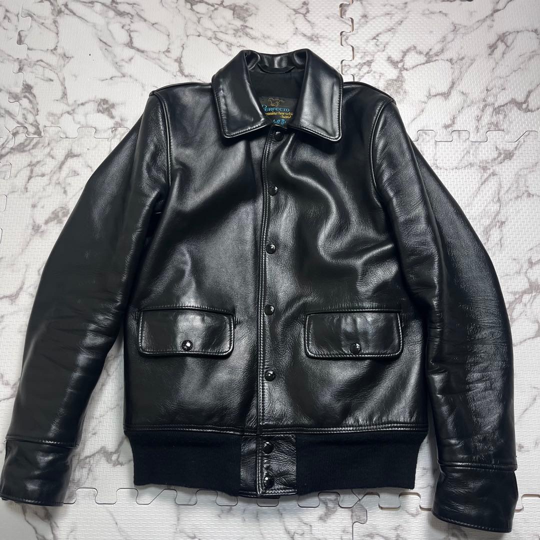 ハ*チ様 極美品✨ 【米国製】schott ホースハイド 馬革　レザージャケット