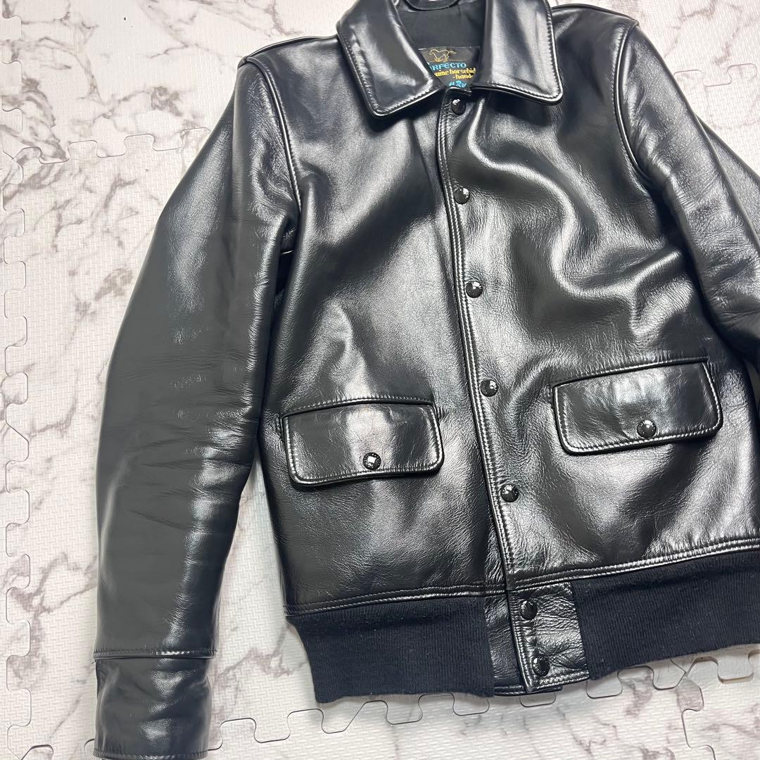 ハ*チ様 極美品✨ 【米国製】schott ホースハイド 馬革　レザージャケット