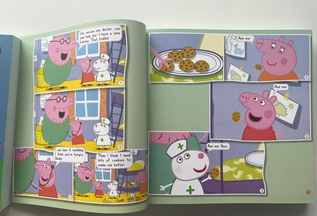 Peppa Pig ペッパピッグ　漫画版シリーズ1 絵本2冊全冊音源付動画付