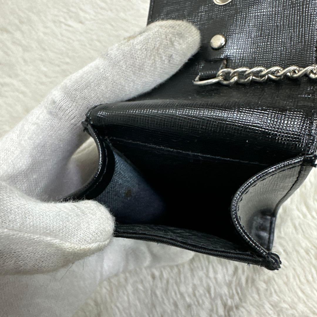 PRADA プラダ シガレットケース 小物入れ ブラック 三角プレート