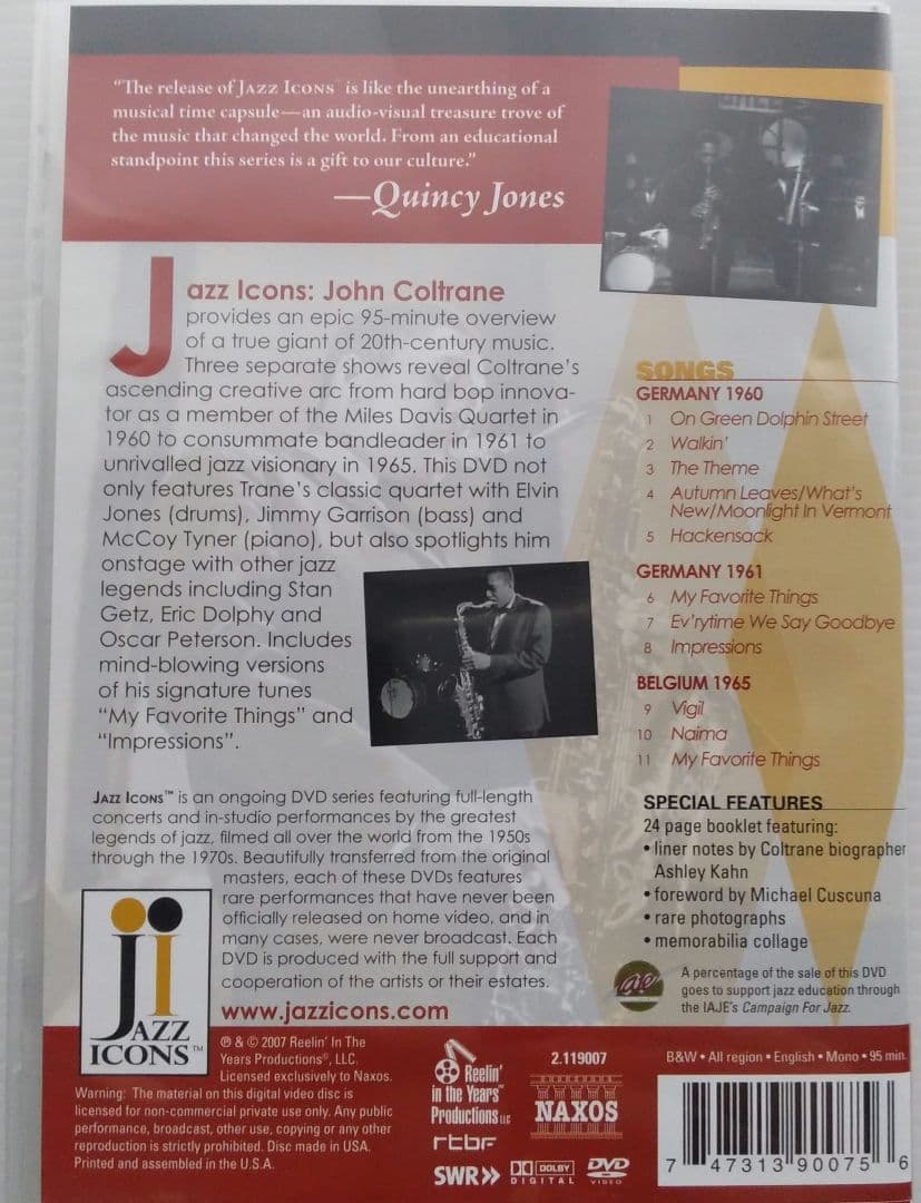ミュージック John Coltrane LIVE in '60, '61 & '65