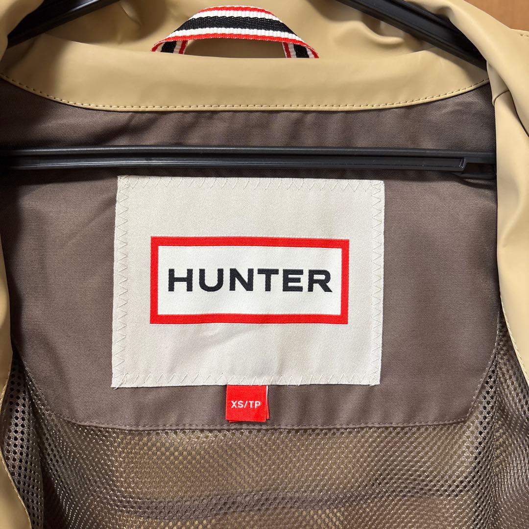 HUNTER フード付きレインコート XS/TP ベージュ