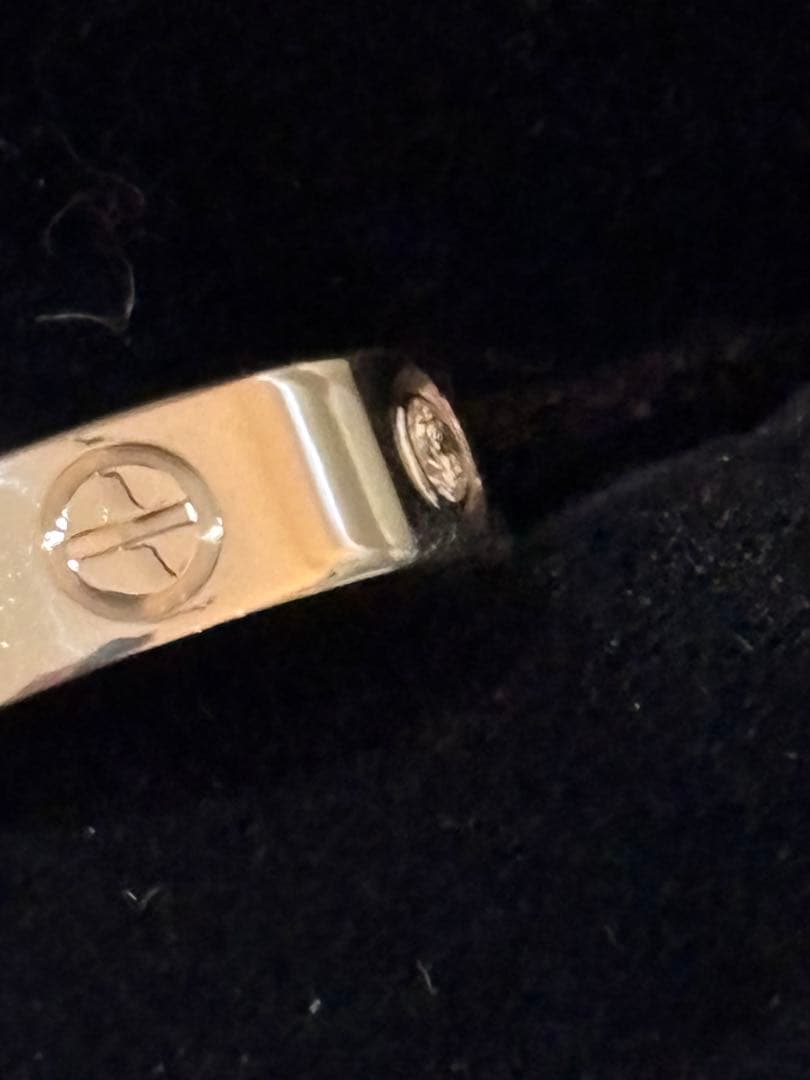 Cartier ラブリング　ハーフダイヤ　あいぼ様