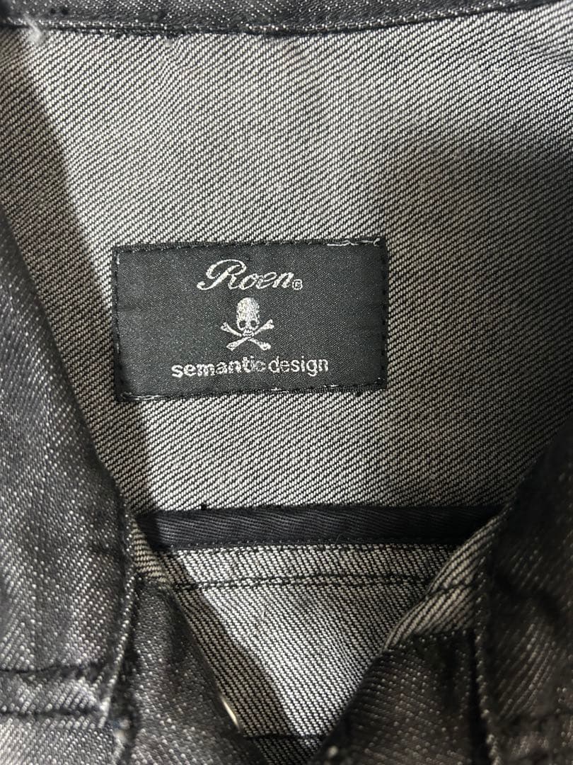 Roen semantic design スカルバックプリント デニムジャケット