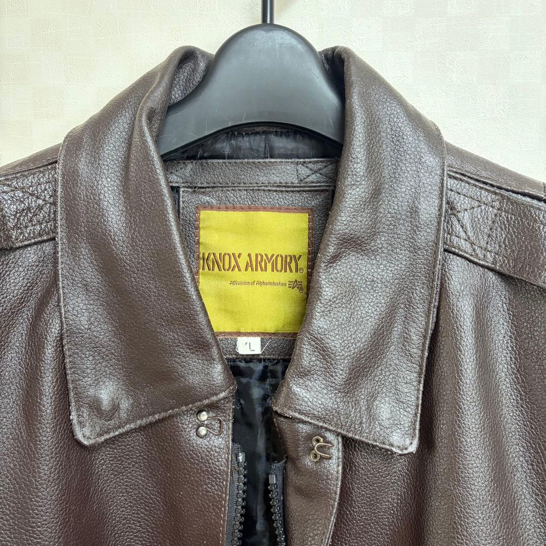 ALPHA INDUSTRIES レザー フライトジャケット A-2