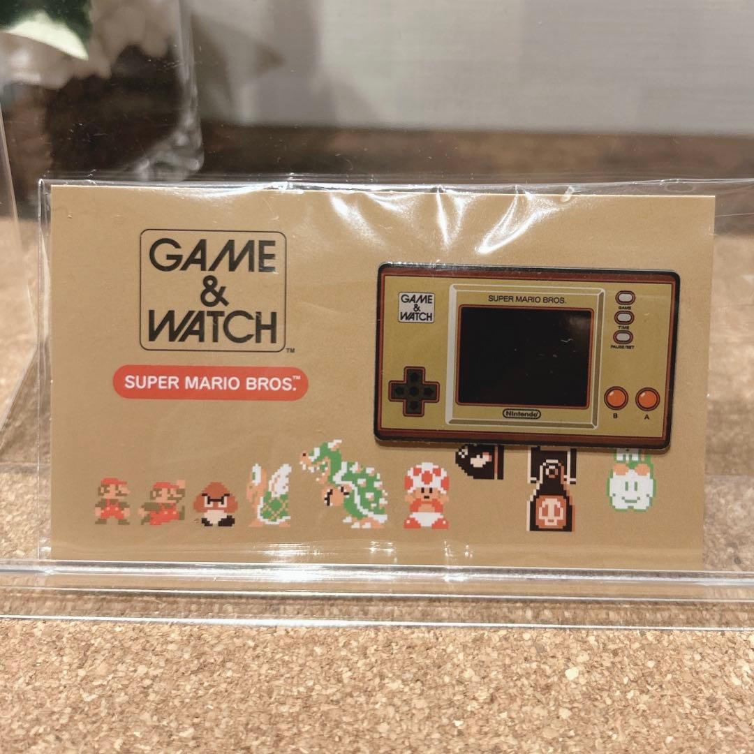 新品未開封品 ゲーム&ウォッチ スーパーマリオBROS ピンズ 保護フィルム付き