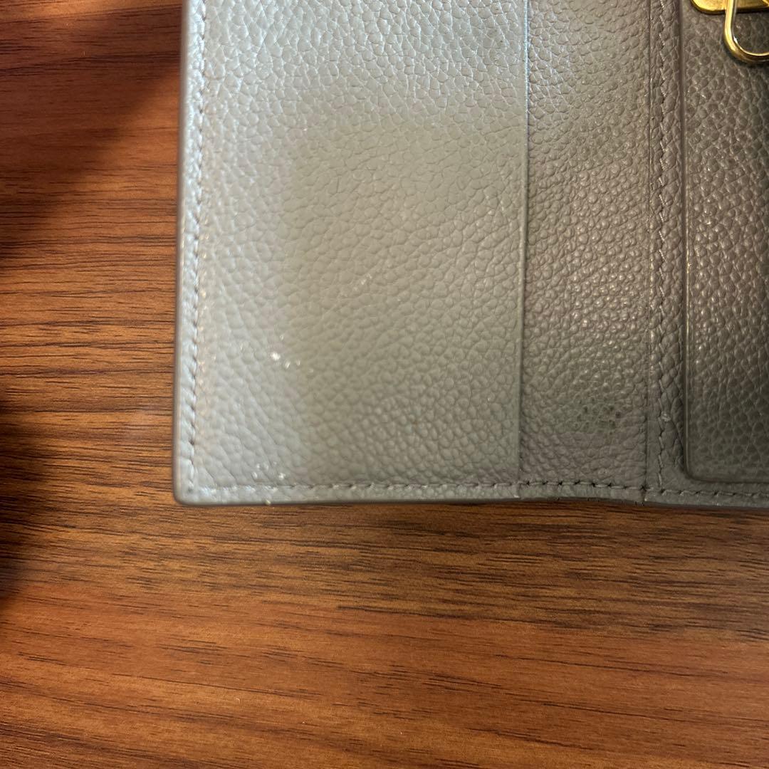 SAINT LAURENT グレー レザー キーケース