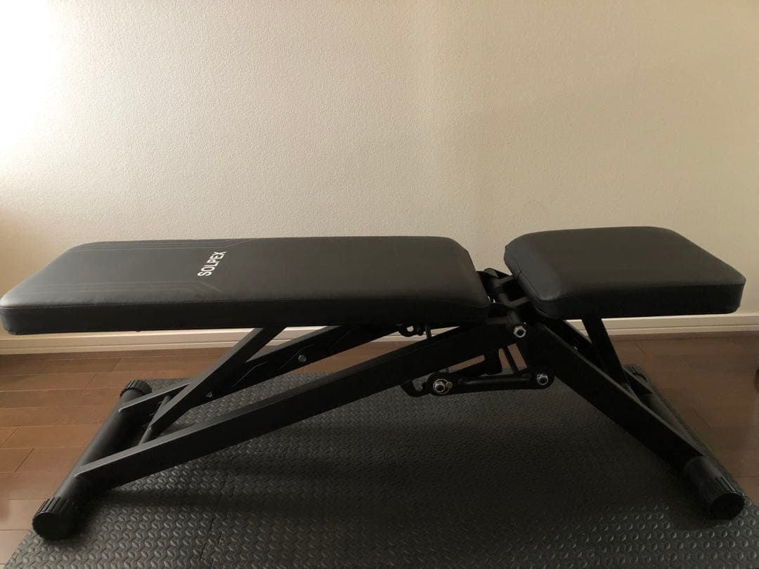 【azu】SOLPEX トレーニングベンチ 黒　折り畳み