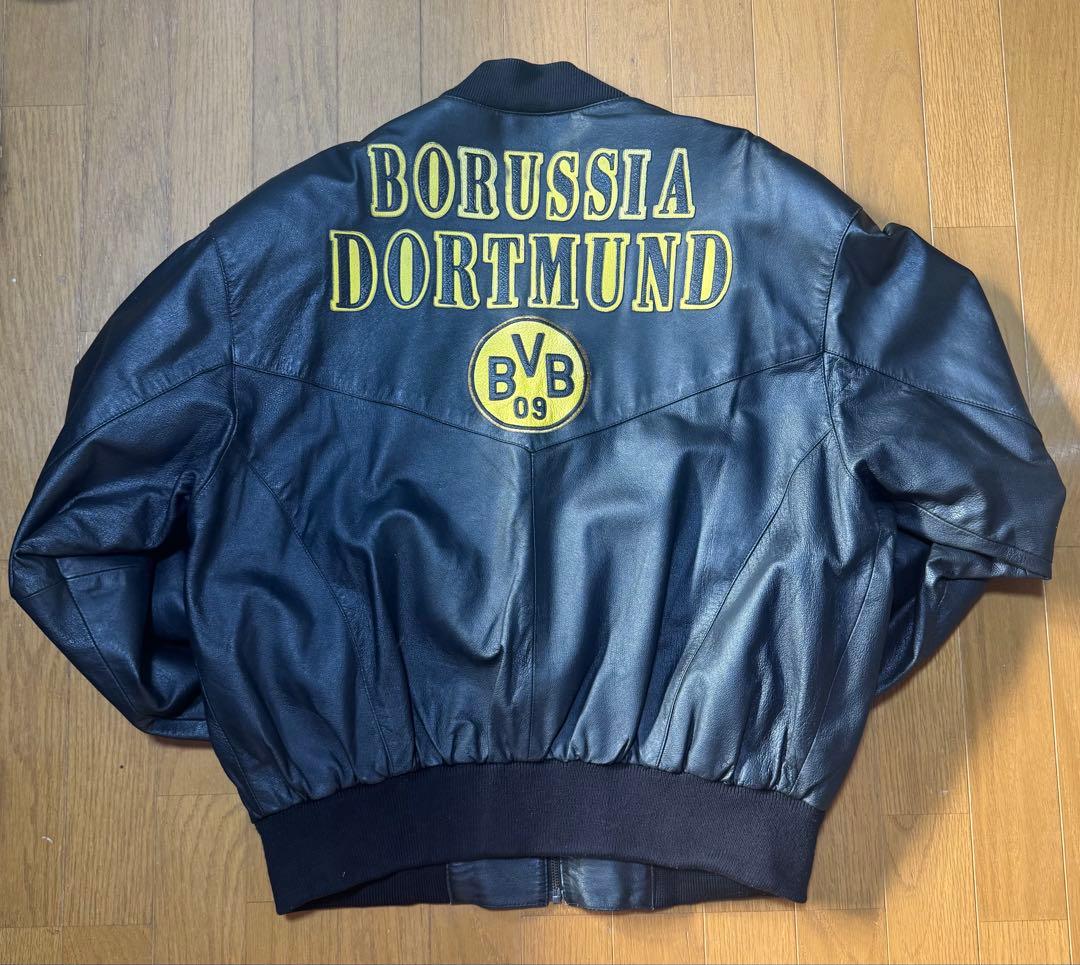 Borussia Dortmund レザージャケット ブラック　y2k サッカー