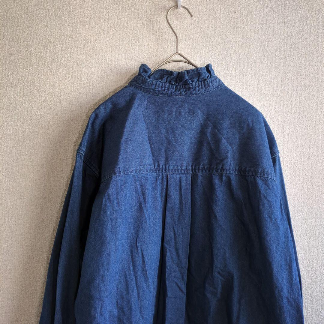 新品　ジャーナルスタンダードrelume 　デニムフリルブラウス