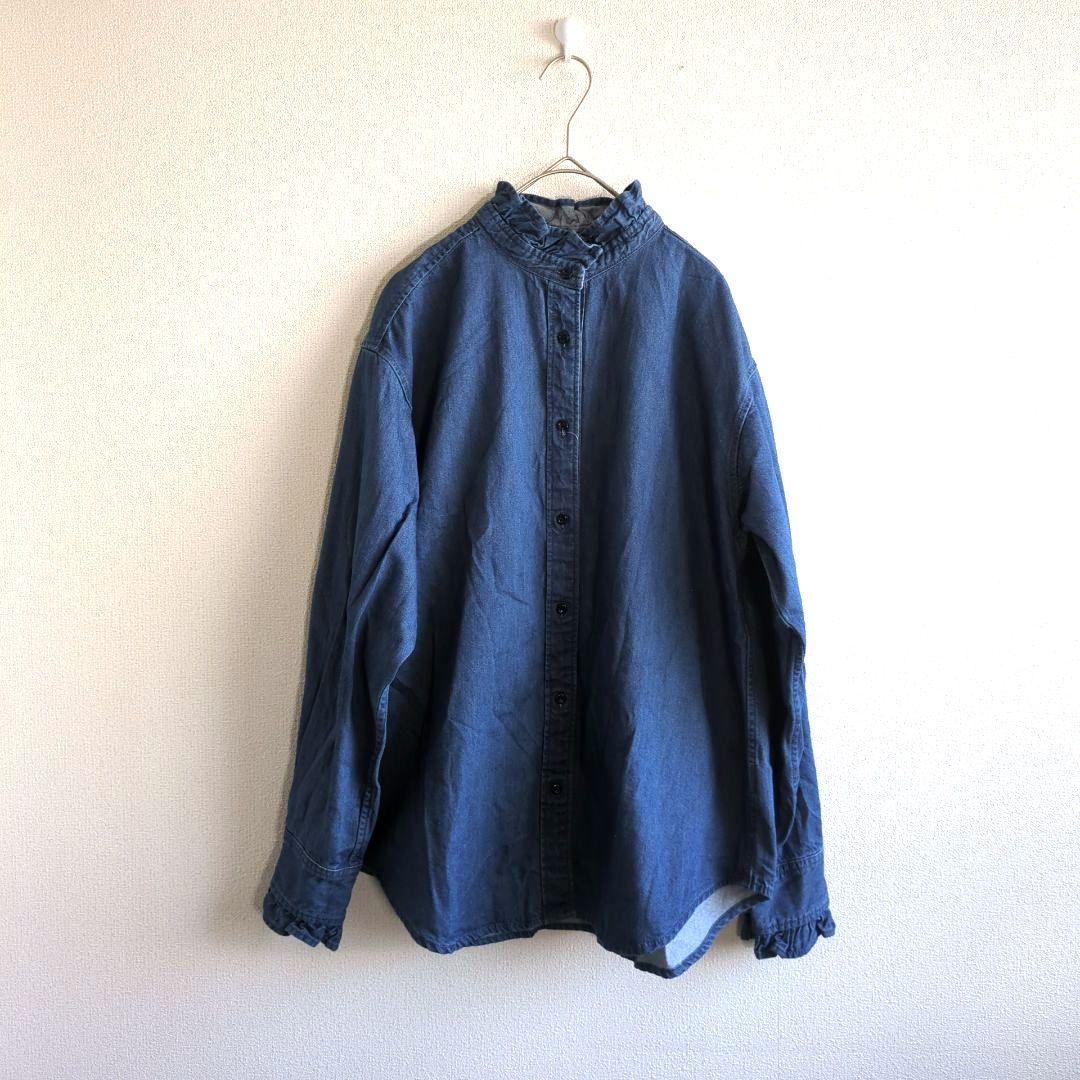 新品　ジャーナルスタンダードrelume 　デニムフリルブラウス