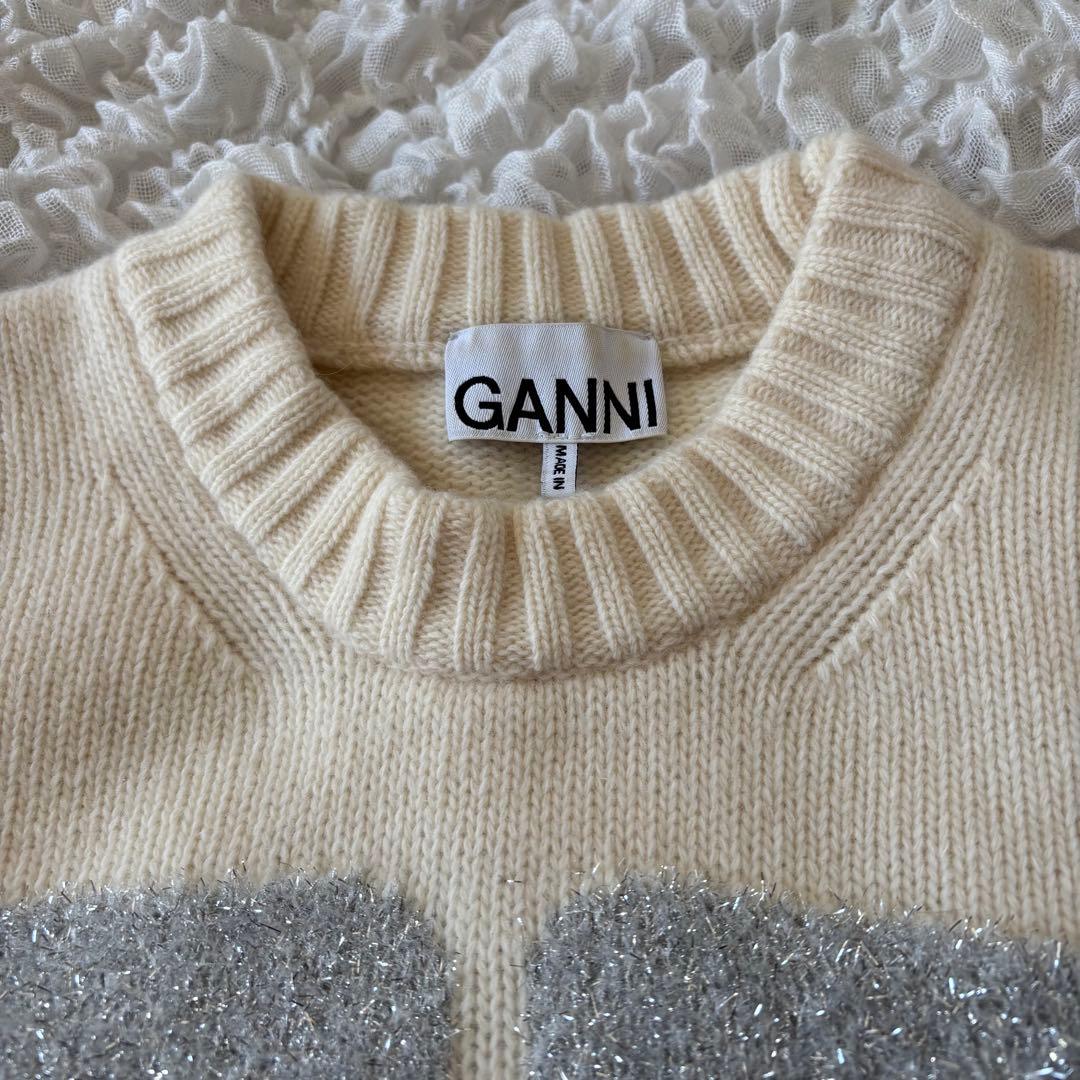 ganniガニー グラフィックウールニットベスト