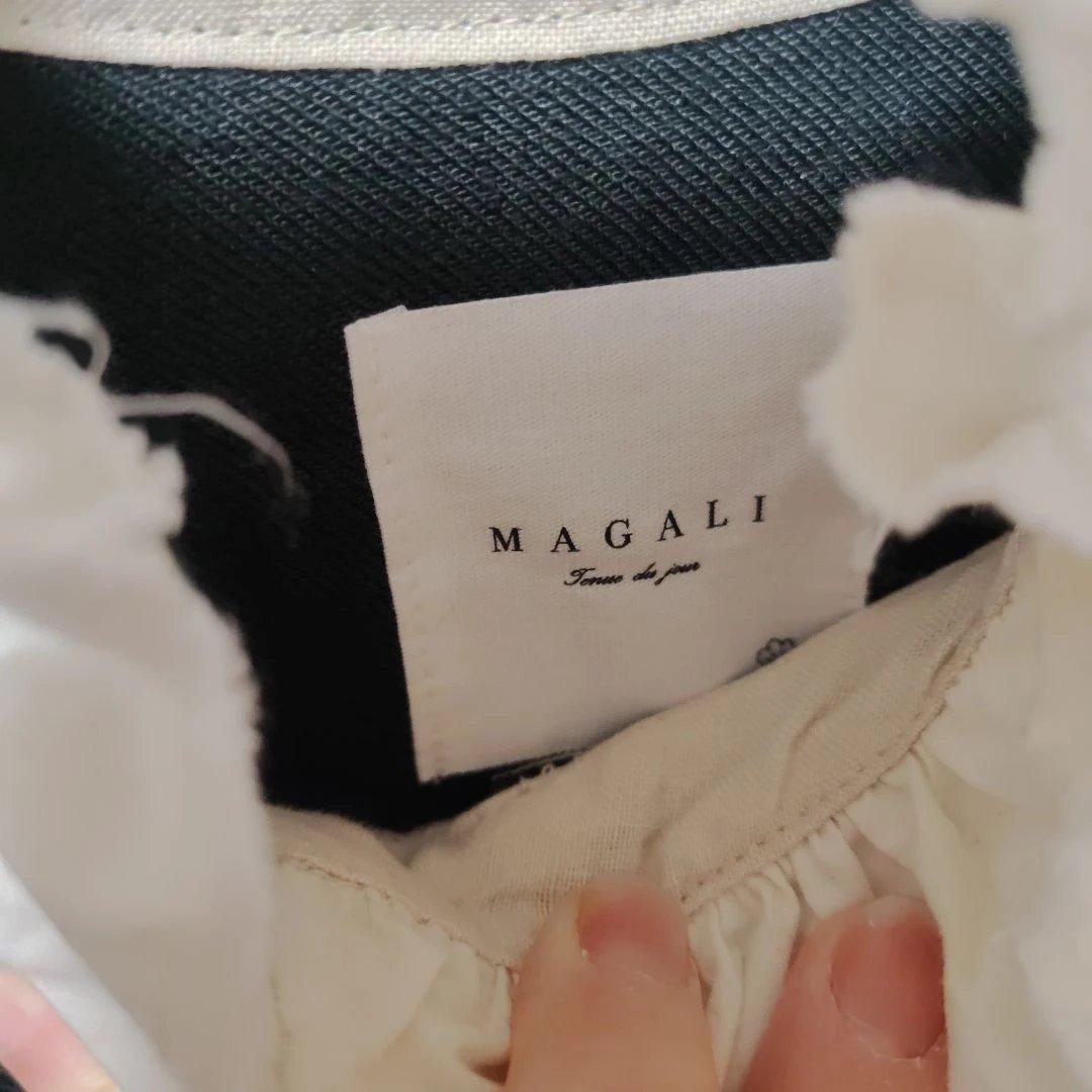 MAGALI マガリ ベルギー リネン ビエラ フリルカラー ブラウス