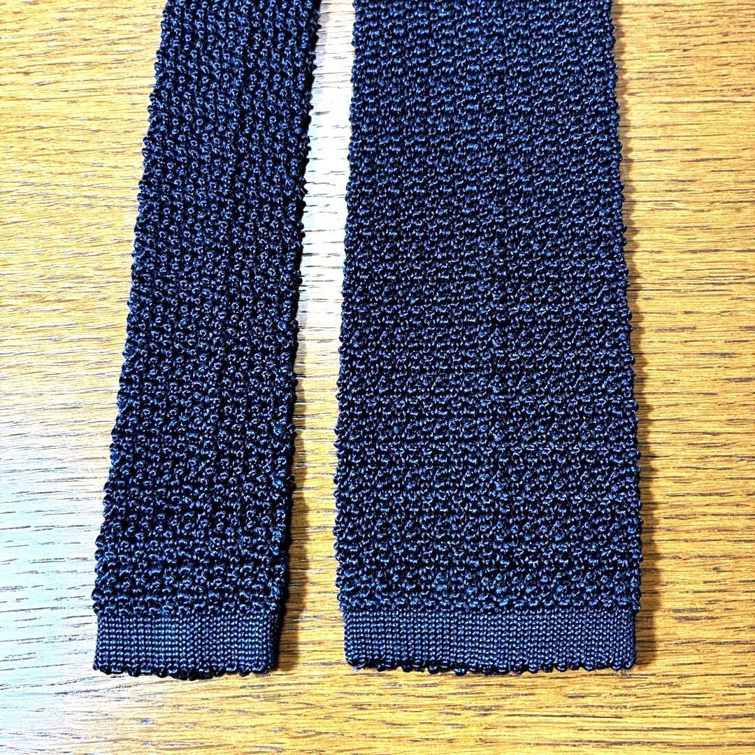 【美品】Ascot アスコット 紺ネクタイ