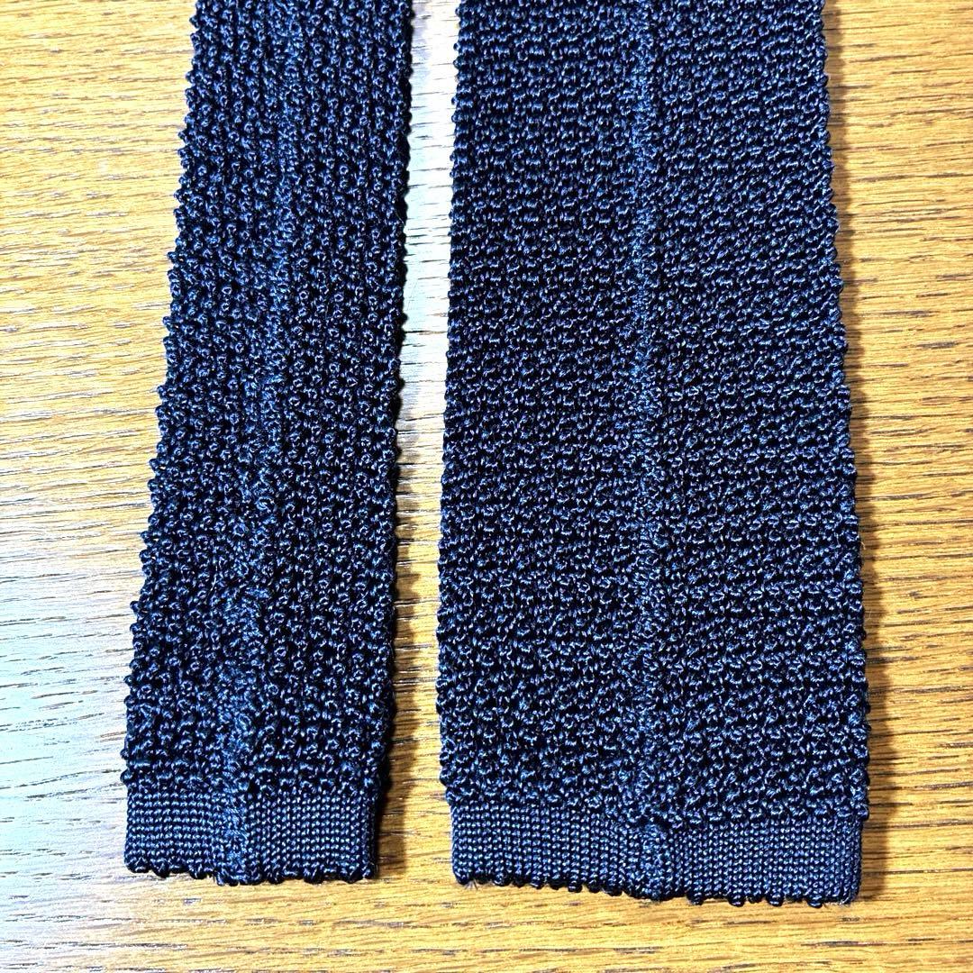 【美品】Ascot アスコット 紺ネクタイ